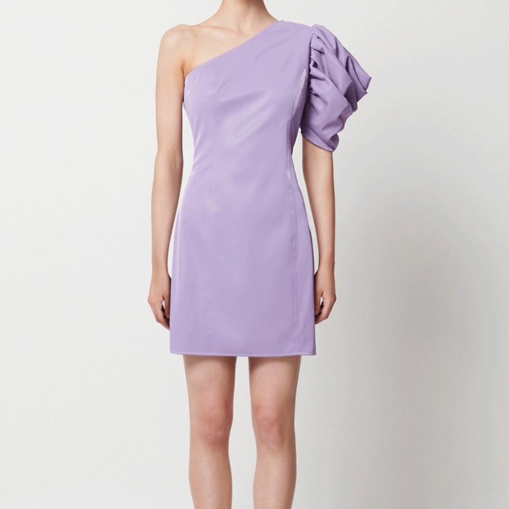 Elliatt Lavender One-Shoulder Mini Dress